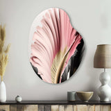 Pink And Grey Gerbera Hyperrealistic Flowers - Asymmetric Metal Wall Art