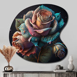 Multicolor Hyperrealistic Roses - Asymmetric Metal Wall Art