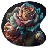 Multicolor Hyperrealistic Roses - Asymmetric Metal Wall Art