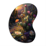 Cactus In Desert I - Asymmetric Metal Wall Art