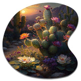 Cactus In Desert I - Asymmetric Metal Wall Art