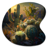 Cactus In Desert III - Asymmetric Metal Wall Art