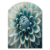 Blue,White Dahlia Flowers I - Asymmetric Metal Wall Art