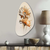 Orange Gerbera Flower III - Asymmetric Metal Wall Art