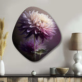 Purple Dahlia Flower I - Asymmetric Metal Wall Art