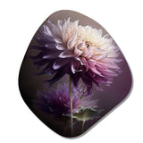 Purple Dahlia Flower I - Asymmetric Metal Wall Art