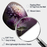 Purple Dahlia Flower I - Asymmetric Metal Wall Art