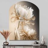 Peony Flower I - Asymmetric Metal Wall Art