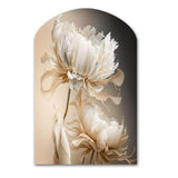 Peony Flower I - Asymmetric Metal Wall Art