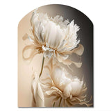 Peony Flower I - Asymmetric Metal Wall Art