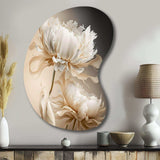 Peony Flower I - Asymmetric Metal Wall Art