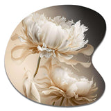 Peony Flower I - Asymmetric Metal Wall Art