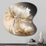 Peony Flower I - Asymmetric Metal Wall Art