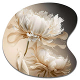 Peony Flower I - Asymmetric Metal Wall Art