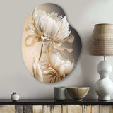 Peony Flower I - Asymmetric Metal Wall Art