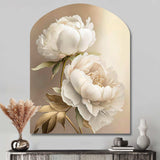 Peony Flower II - Asymmetric Metal Wall Art