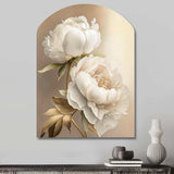 Peony Flower II - Asymmetric Metal Wall Art