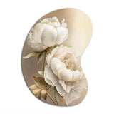 Peony Flower II - Asymmetric Metal Wall Art