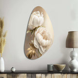 Peony Flower II - Asymmetric Metal Wall Art