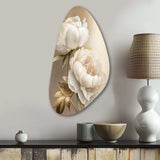 Peony Flower II - Asymmetric Metal Wall Art