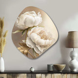 Peony Flower II - Asymmetric Metal Wall Art