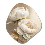 Peony Flower II - Asymmetric Metal Wall Art