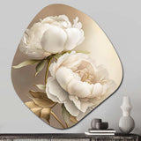 Peony Flower II - Asymmetric Metal Wall Art