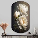 Peony Flower IV - Asymmetric Metal Wall Art