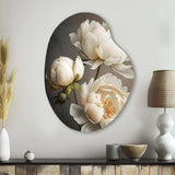 Peony Flower IV - Asymmetric Metal Wall Art