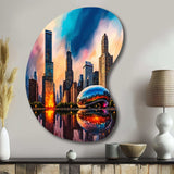 Chicago City Architecture II - Asymmetric Metal Wall Art