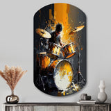 Drummer On Stage - Asymmetric Metal Wall Art