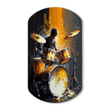 Drummer On Stage - Asymmetric Metal Wall Art