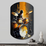 Drummer On Stage - Asymmetric Metal Wall Art