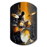 Drummer On Stage - Asymmetric Metal Wall Art