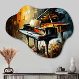 Piano On Stage - Asymmetric Metal Wall Art