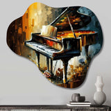 Piano On Stage - Asymmetric Metal Wall Art