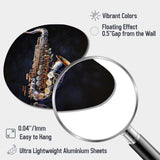 Saxophone I - Asymmetric Metal Wall Art