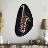 Saxophone I - Asymmetric Metal Wall Art