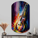 Guitar On Stage I - Asymmetric Metal Wall Art