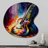 Guitar On Stage I - Asymmetric Metal Wall Art