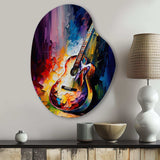 Guitar On Stage I - Asymmetric Metal Wall Art