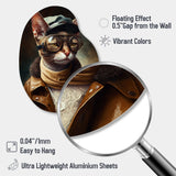 Cat Wearing Clothing I - Asymmetric Metal Wall Art