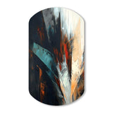 Orange And Blue Abstract Mixed Colors II - Asymmetric Metal Wall Art