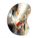 Orange And Blue Abstract Mixed Colors IV - Asymmetric Metal Wall Art