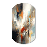 Orange And Blue Abstract Mixed Colors IV - Asymmetric Metal Wall Art