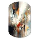 Orange And Blue Abstract Mixed Colors IV - Asymmetric Metal Wall Art