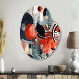 Red And Black Minamlism Intimacy II - Asymmetric Metal Wall Art