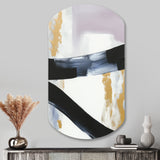 Black Eruption Of Marble II - Asymmetric Metal Wall Art