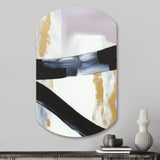 Black Eruption Of Marble II - Asymmetric Metal Wall Art