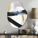 Black Eruption Of Marble II - Asymmetric Metal Wall Art